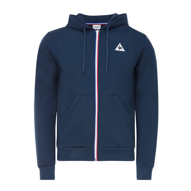 Sweat à capuche zippé Essentiels Le Coq Sportif Homme Bleu ...